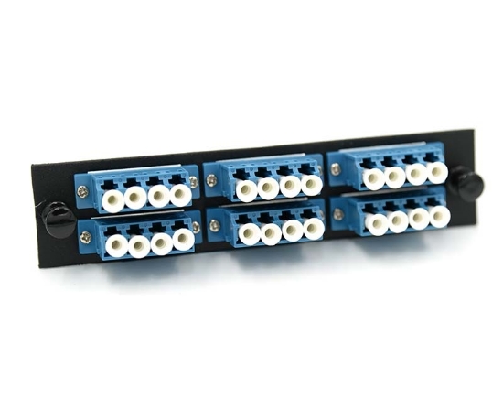 LGX Adapter Plate with 6 Quad LC Blue Adapters