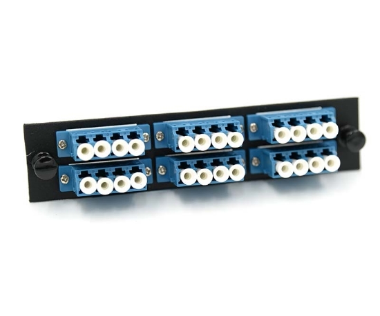 LGX Adapter Plate with 6 Quad LC Blue Adapters
