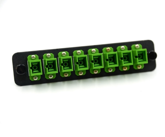 LGX Adapter Plate with 8 Simplex SC Green Adapters