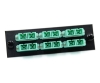 F-Type Plate with 6 Duplex SC Aqua Adapters