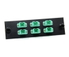 F-Type Plate with 6 Simplex SC Aqua Adapters