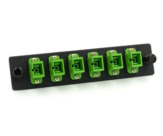 LGX Adapter Plate with 6 Simplex SC Green Adapters