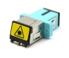 Shuttered SC Simplex Aqua Adapter