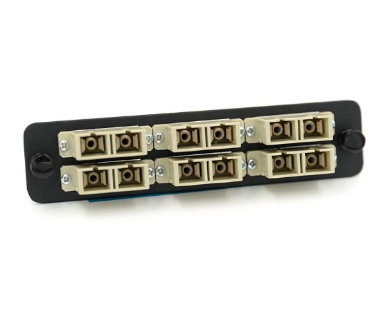 LGX Adapter Plate with 6 Duplex SC Beige Adapters