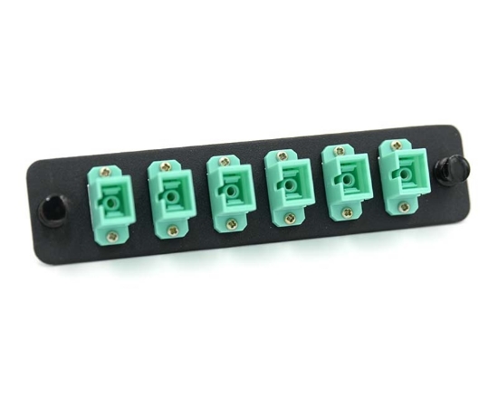 LGX Adapter Plate with 6 Simplex SC Aqua Adapters