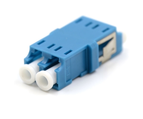 Blue LC Duplex Adapter without Flange