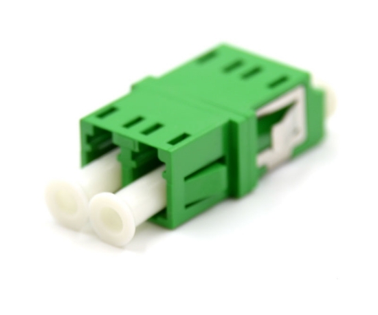 Green LC Duplex Adapter without Flange