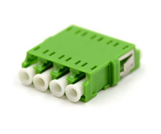 Green LC Quad Adapter without Flange