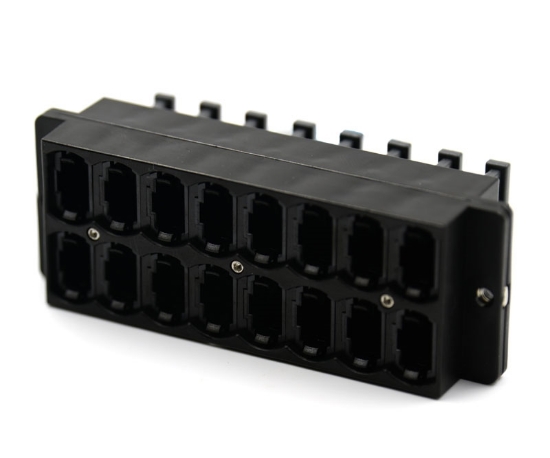 Ganged MPO 2x8 Straight Adapter