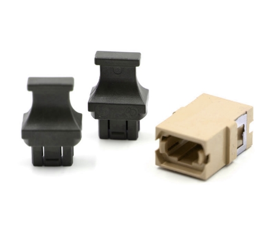 Beige MPO Adapter Standard Footprint, Reduced Flange