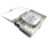 12 Fiber Wall Mountable Termination Box - 2 Input Ports and 12 Output Ports - Splice Tray Included 