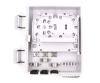 12 Fiber Wall Mount Termination Box -  Splice Tray Included - 15 Ports Total with (x3) 12mm Ports and (x12) 3mm Ports