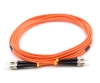 10m, ST to ST, Duplex, 62.5 Armored Fiber Optic Patch Cable