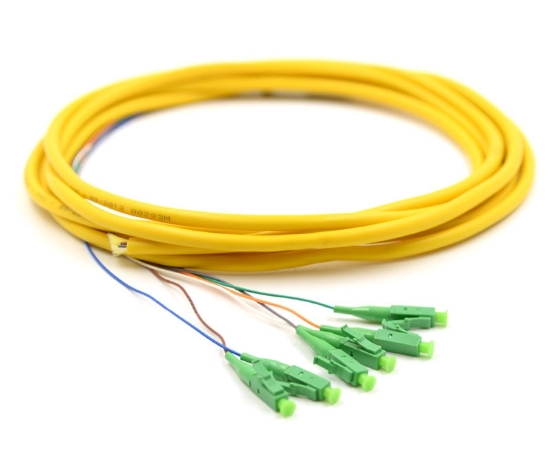 3m, 6 Fiber LC Pigtail, Singlemode, OS2