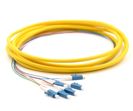 3m, 6 Fiber LC Pigtail, Singlemode, OS2