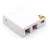 2 Fiber Wall Outlet Box with 4 Ports,1 SC Adapter, 1 RJ45 and 1 RJ11