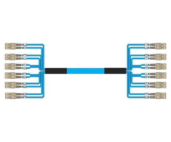 Picture of 12 Fiber Custom Cable Assembly - 50/125µm Multimode OM3 - Distribution Plenum Rated