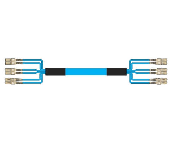 Picture of 6 Fiber Custom Cable Assembly - 50/125µm Multimode OM3 - Distribution Plenum Rated 