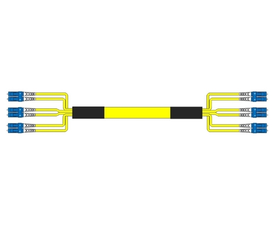 Picture of 6 Fiber Custom Cable Assembly - 9/125µm Singlemode OS2 - Distribution Plenum Rated 