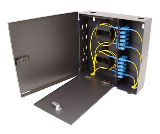 4 LGX, Wall Mount Patch Panel with Single Door