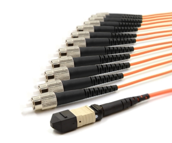 1m, MPO Male to 12 FC UPC, 12 Fiber Multimode OM1 62.5/125 Breakout Cable