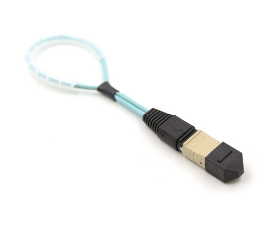 12 Fiber MPO/UPC Standard Female Loopback - Multimode OM3 - QSFP Pinout