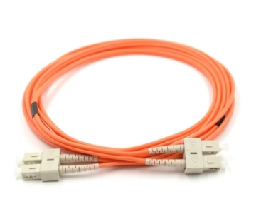 Show details for SC/UPC to SC/UPC Armored Duplex Fiber Optic Patch Cable - 62.5/125µm Multimode OM1 - 3mm Orange PVC Rated Jacket SC to SC, Duplex, 62.5 Armored Fiber Optic Patch Cable