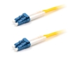 Picture of LC/UPC to LC/UPC Armored Duplex Fiber Optic Patch Cable - 9/125µm Singlemode OS2 - 3mm Yellow PVC Rated Jacket - 1 Meter in Total Length