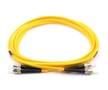 Show details for ST/UPC to ST/UPC Armored Duplex Fiber Optic Patch Cable - 9/125µm Singlemode OS2 - 3mm Yellow PVC Rated Jacket ST to ST, Duplex, Singlemode Armored Fiber Optic Cable