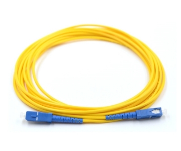 Show details for SC/UPC to SC/UPC Simplex Fiber Optic Patch Cable - 9/125µm Singlemode OS2 - 3mm Yellow PVC Rated Jacket SC to SC Simplex Fiber Optic Patch Cable, Singlemode OS2