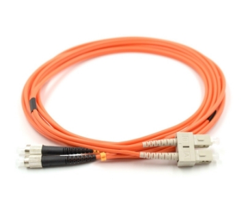 Show details for SC/UPC to FC/UPC Duplex Fiber Optic Patch Cable - 62.5/125µm Multimode OM1 - 3mm Orange PVC Rated Jacket SC to FC Duplex Multimode Fiber Optic Patch Cable
