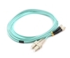 Picture of SC/UPC to FC/UPC Duplex Fiber Optic Patch Cable - 50/125µm Multimode OM3 - 3mm Aqua PVC Rated Jacket - 15 Meters in Total Length