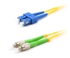 Picture of SC/UPC to FC/APC Duplex Fiber Optic Patch Cable - 9/125µm Singlemode OS2 - 3mm Yellow PVC Rated Jacket - 1 Meter in Total Length