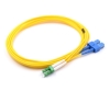 Picture of SC/UPC to LC/APC Duplex Fiber Optic Patch Cable - 9/125µm Singlemode OS2 - 3mm Yellow PVC Rated Jacket - 4 Meters in Total Length