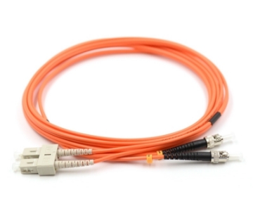 Show details for SC/UPC to ST/UPC Duplex Fiber Optic Patch Cable - 62.5/125µm Multimode OM1 - 3mm Orange PVC Rated Jacket SC/UPC to ST/UPC Duplex Fiber Optic Patch Cable