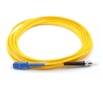 Show details for SC/UPC to ST/UPC Simplex Fiber Optic Patch Cable - 9/125µm Singlemode OS2 - 3mm Yellow PVC Rated Jacket SC/UPC to ST/UPC Simplex Singlemode Fiber Optic Patch Cable