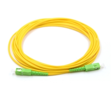 Show details for SC/APC to SC/APC Simplex Fiber Optic Patch Cable - 9/125µm Singlemode OS2 - 3mm Yellow PVC Rated Jacket SC/APC to SC/APC Simplex Fiber Optic Cable, Singlemode
