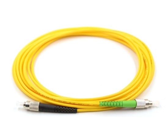 20m, FC to FC/APC, Simplex, Singlemode Fiber Optic Patch Cable