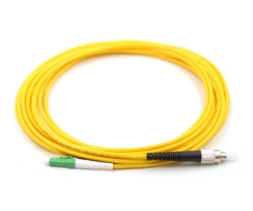 Show details for FC/UPC to LC/APC Simplex Fiber Optic Patch Cable - 9/125µm Singlemode OS2 - 3mm Yellow PVC Rated Jacket FC to LC/APC, Simplex, Singlemode Fiber Optic Cable