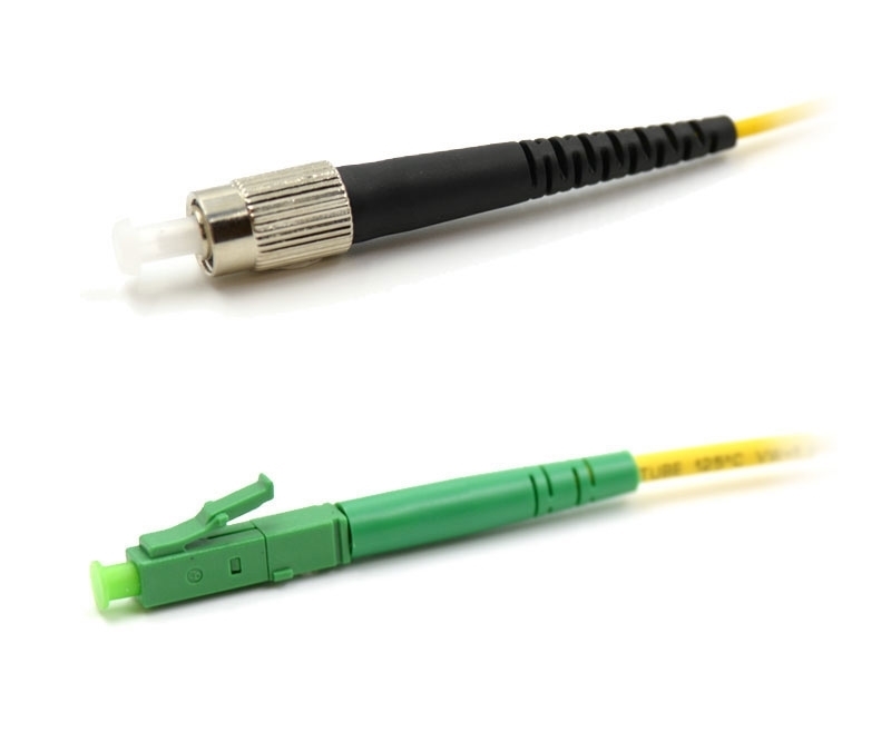FC/UPC to LC/APC Fiber Optic Cable Simplex Singlemode | Fibertronics, Inc.