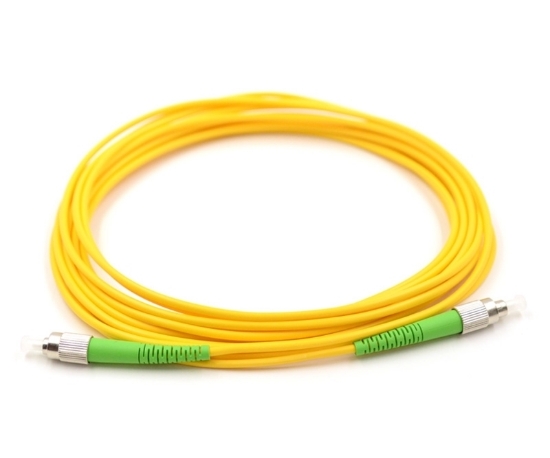 5m, FC/APC to FC/APC Simplex Fiber Optic Patch Cable, Singlemode