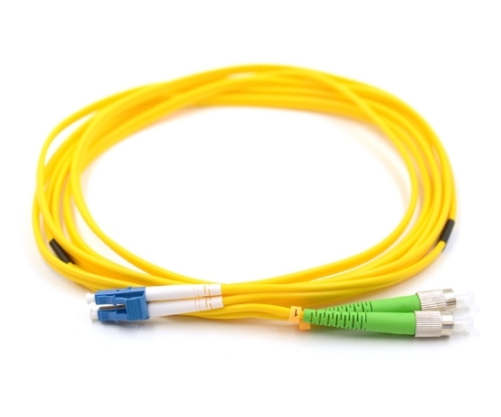 2m LC to FC/APC Duplex Singlemode Fiber Optic Patch Cable