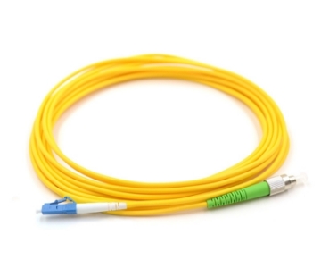 Show details for LC/UPC to FC/APC Simplex Fiber Optic Patch Cable - 9/125µm Singlemode OS2 - 3mm Yellow PVC Rated Jacket LC to FC/APC, Simplex, Singlemode Fiber Optic Cable
