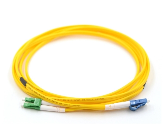 1m LC to LC/APC Duplex Singlemode Fiber Optic Patch Cable