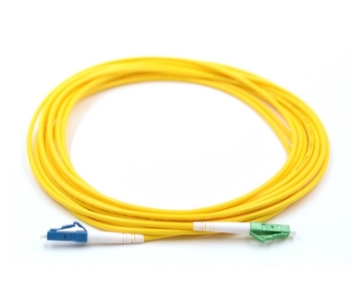 Show details for LC/UPC to LC/APC Simplex Fiber Optic Patch Cable - 9/125µm Singlemode OS2 - 3mm Yellow PVC Rated Jacket LC to LC/APC, Simplex, Singlemode Fiber Optic Cable