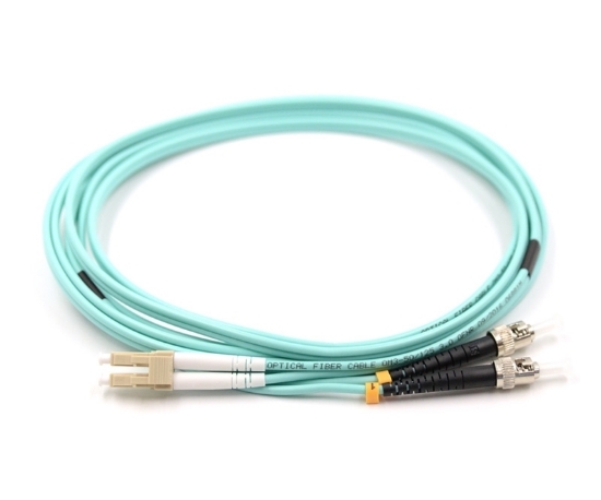 1m LC to ST Duplex OM3 Multimode Fiber Optic Patch Cable