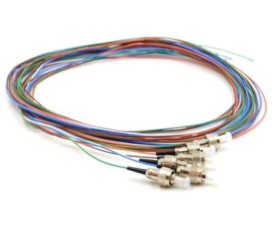 3m, 6 Fiber FC Pigtail, Multimode, OM1