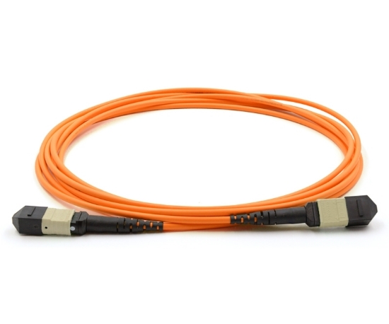 24 Fiber MTP/UPC Cable, Standard Male to Male, Multimode OM1, 3 Meters