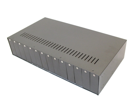 14 Port 3U Chassis Mount - Accepts x14 Media Converters - Dual Power