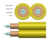 Picture of 3mm Duplex Fiber Optic Cable - 9/125µm Singlemode OS2 - Yellow - Low Smoke Zero Halogen (LSZH) 